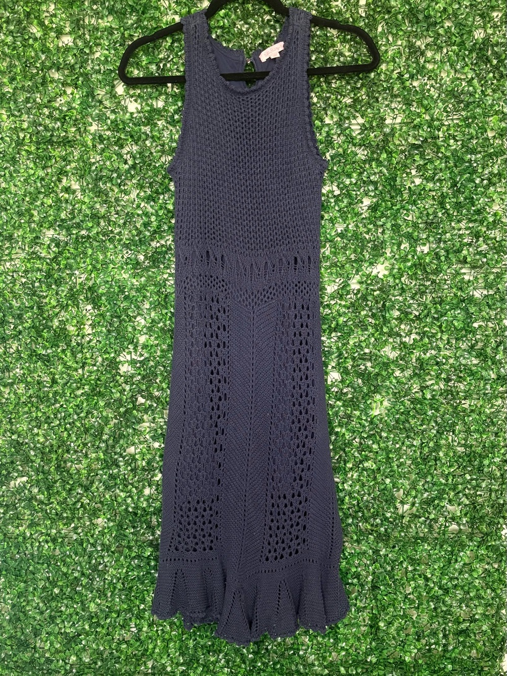 Lilly Pulitzer Navy Blue Crochet Midi Dress